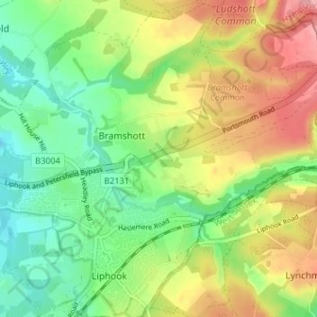 Carte topographique Cold Ash Hill, altitude, relief