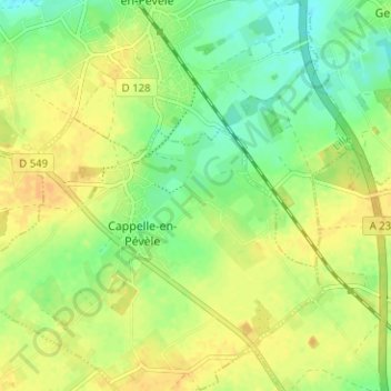 Carte topographique La Guinguette, altitude, relief
