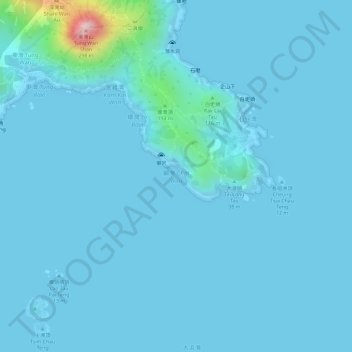 Carte topographique 獺灣 Chat Wan, altitude, relief
