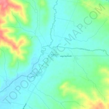 Carte topographique Argo Fay, altitude, relief