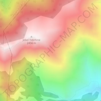 Carte topographique Rif, altitude, relief