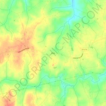 Carte topographique Vote, altitude, relief