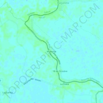 Carte topographique Morocho, altitude, relief