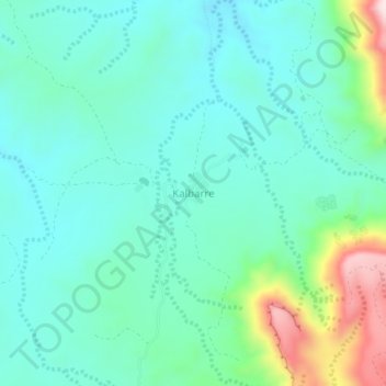 Carte topographique Kalbarre, altitude, relief