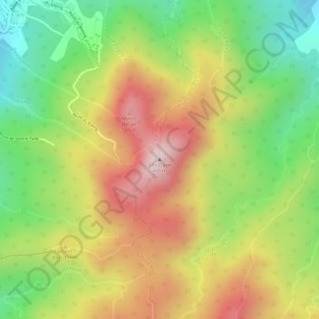 Carte topographique Dos D'âne, altitude, relief
