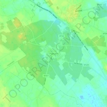 Carte topographique Pisignano, altitude, relief