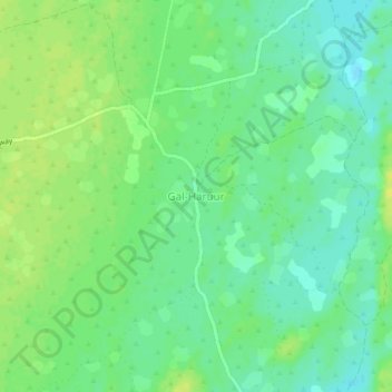 Carte topographique Gal-Haruur, altitude, relief