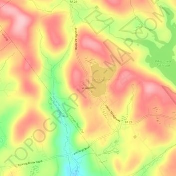 Carte topographique Silkworth, altitude, relief