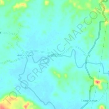 Carte topographique Camayse, altitude, relief