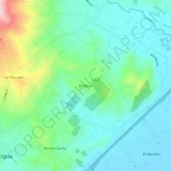 Carte topographique El Altico, altitude, relief