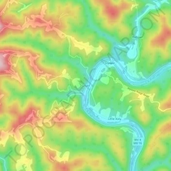 Carte topographique Gould, altitude, relief