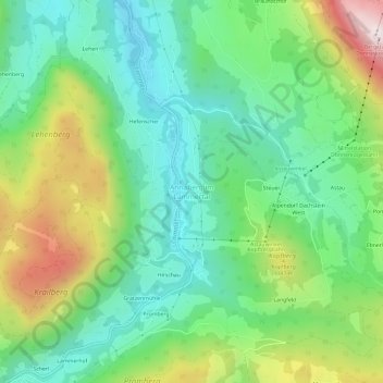 Carte topographique Annaberg im Lammertal, altitude, relief