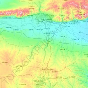 Carte topographique Dalad, altitude, relief