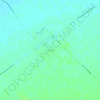 Carte topographique Espigas, altitude, relief