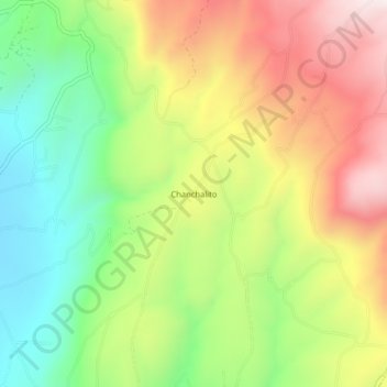 Carte topographique Chanchalito, altitude, relief