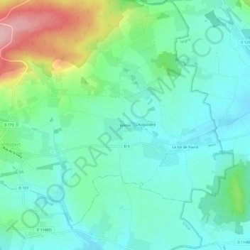 Carte topographique Boissé, altitude, relief