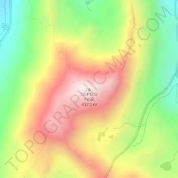 Carte topographique La Plata Peak, altitude, relief