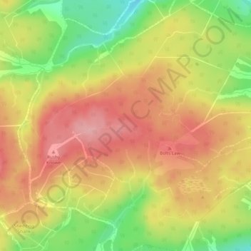 Carte topographique Robin's Knowe, altitude, relief