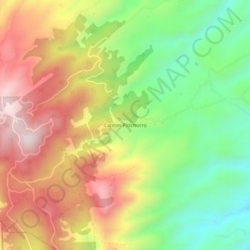 Carte topographique Canton Pitichorro, altitude, relief