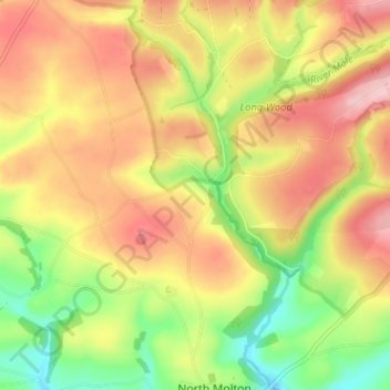 Carte topographique Heasley Mill, altitude, relief