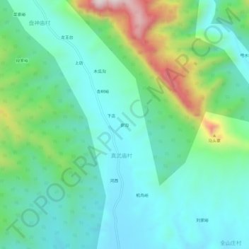 Carte topographique 安沟, altitude, relief