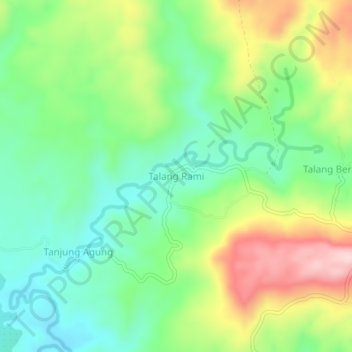 Carte topographique Talang Rami, altitude, relief