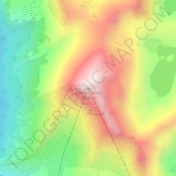 Carte topographique Cerro Cachil, altitude, relief