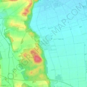Carte topographique Bonlanden, altitude, relief