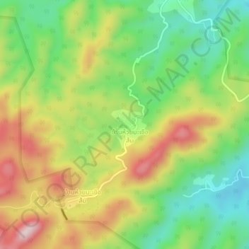 Carte topographique Pang Ung, altitude, relief