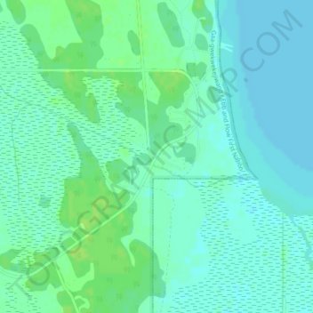 Carte topographique Comeau, altitude, relief