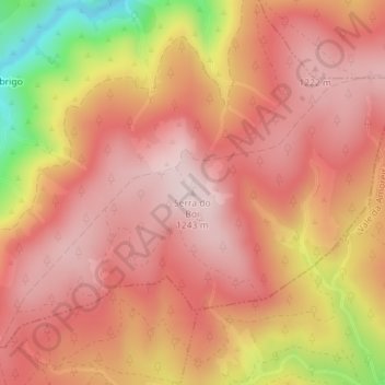 Carte topographique Serra do Boi, altitude, relief