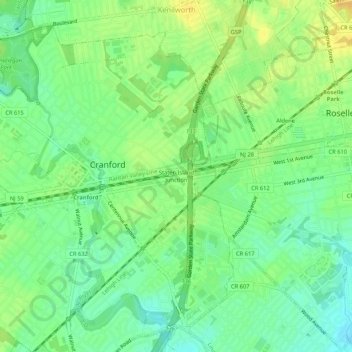 Carte topographique Staten Island Junction, altitude, relief