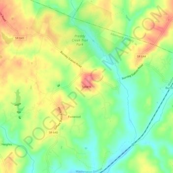 Carte topographique Solaris, altitude, relief