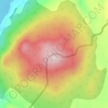 Carte topographique Cerro Icalma, altitude, relief