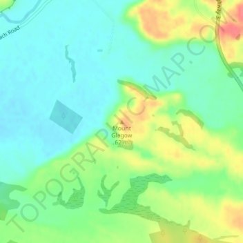 Carte topographique Mount Glagow, altitude, relief