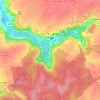 Carte topographique Chafosse, altitude, relief