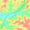 Carte topographique Coldwater, altitude, relief