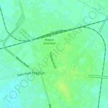 Carte topographique Rajender Nagar, altitude, relief