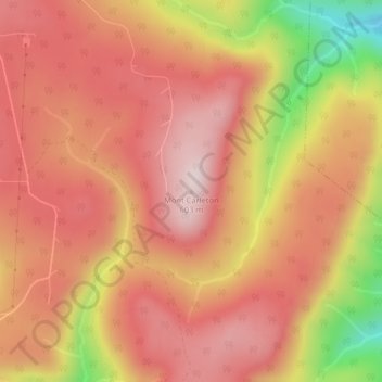 Carte topographique Mont Carleton, altitude, relief