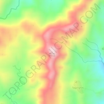 Carte topographique Mount Malinao, altitude, relief