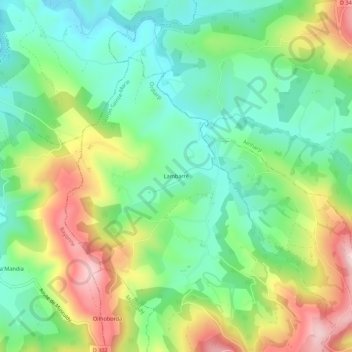 Carte topographique Lambarré, altitude, relief