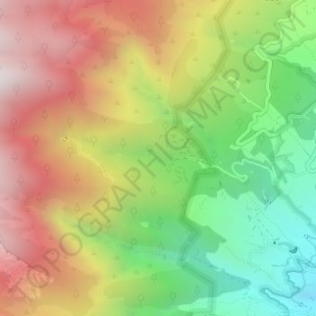 Carte topographique Monte de los Frailes, altitude, relief