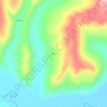 Carte topographique Sait, altitude, relief