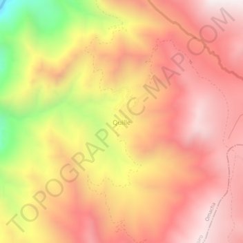 Carte topographique Quille, altitude, relief