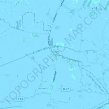 Carte topographique Zollbaum, altitude, relief