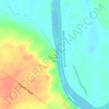 Carte topographique Flagstaff Hill, altitude, relief