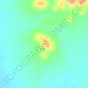 Carte topographique El Venado, altitude, relief