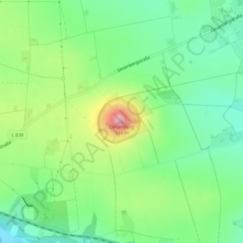 Carte topographique Desenberg, altitude, relief