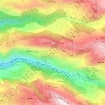 Carte topographique Fatreh, altitude, relief