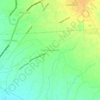 Carte topographique Camanacsacan, altitude, relief